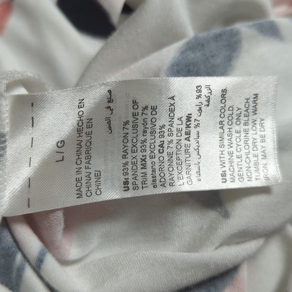 Soma Floral Lace Trim Stretchy Open Cardigan Robe Wrap Topper Ivory L - Picture 12 of 13